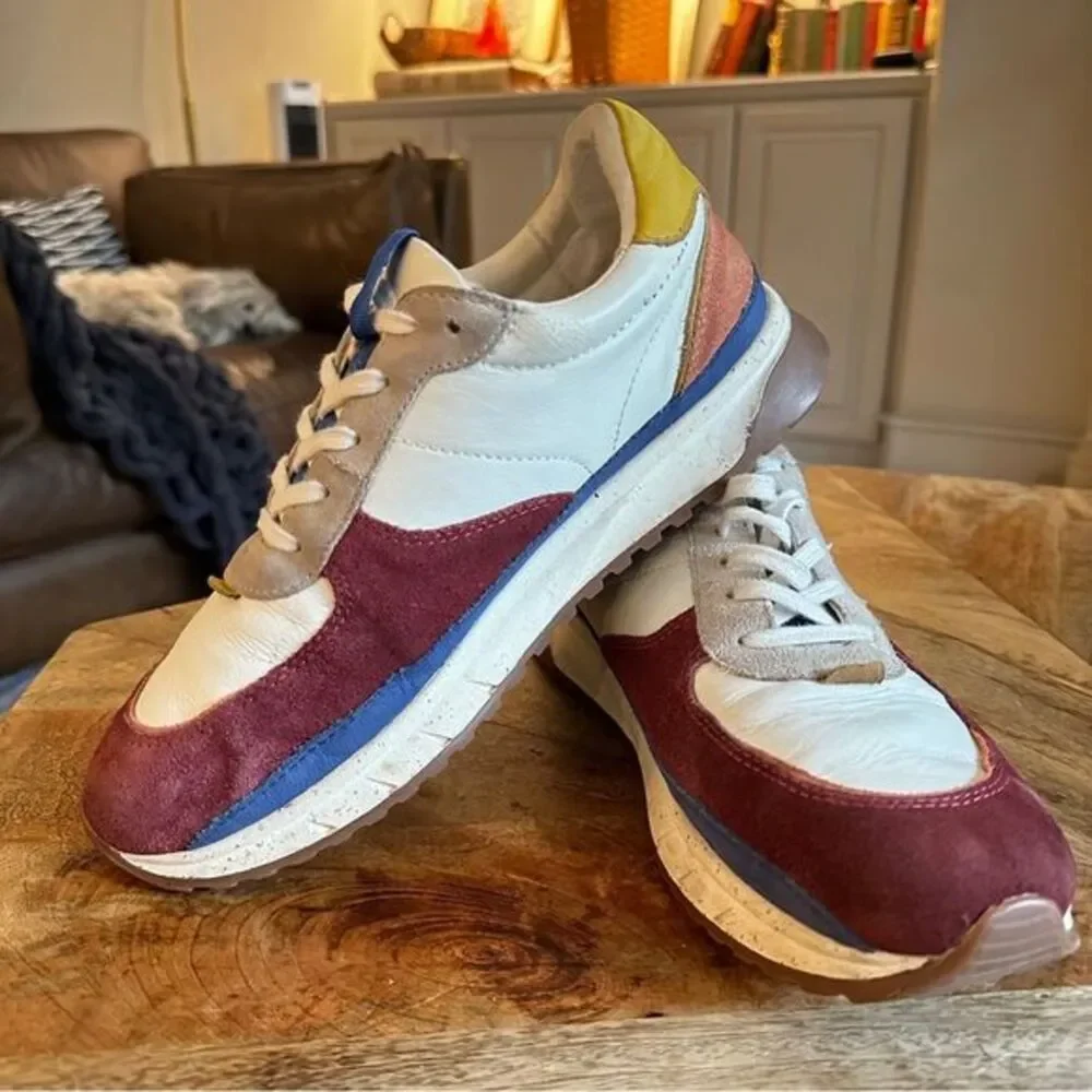 Madewell | 9.5 | MWL Kickoff Trainer Sneaker in Neutral Colorblock Leather
